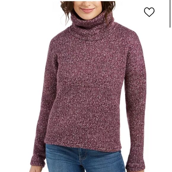 Columbia Chillin Fleece Purple Turtleneck Sweater Size L - Picture 1 of 6